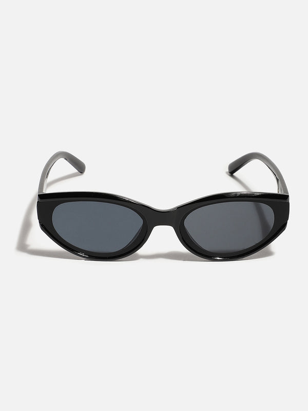 Black Frame Retro Sunglasses