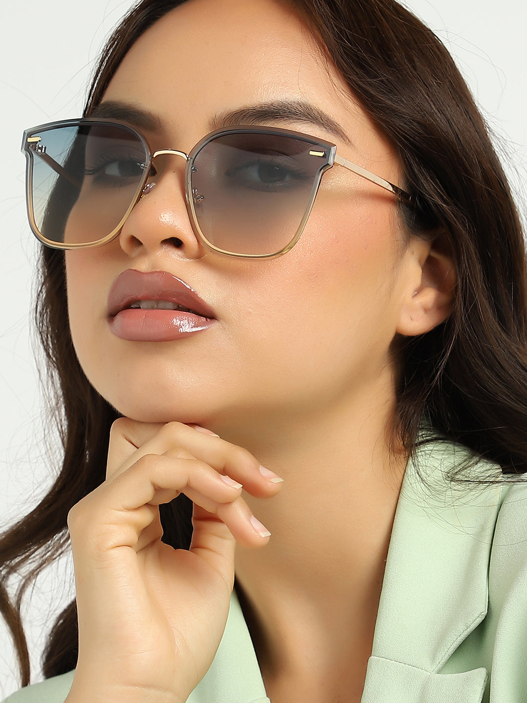 Gold Wayfarer Sunglass