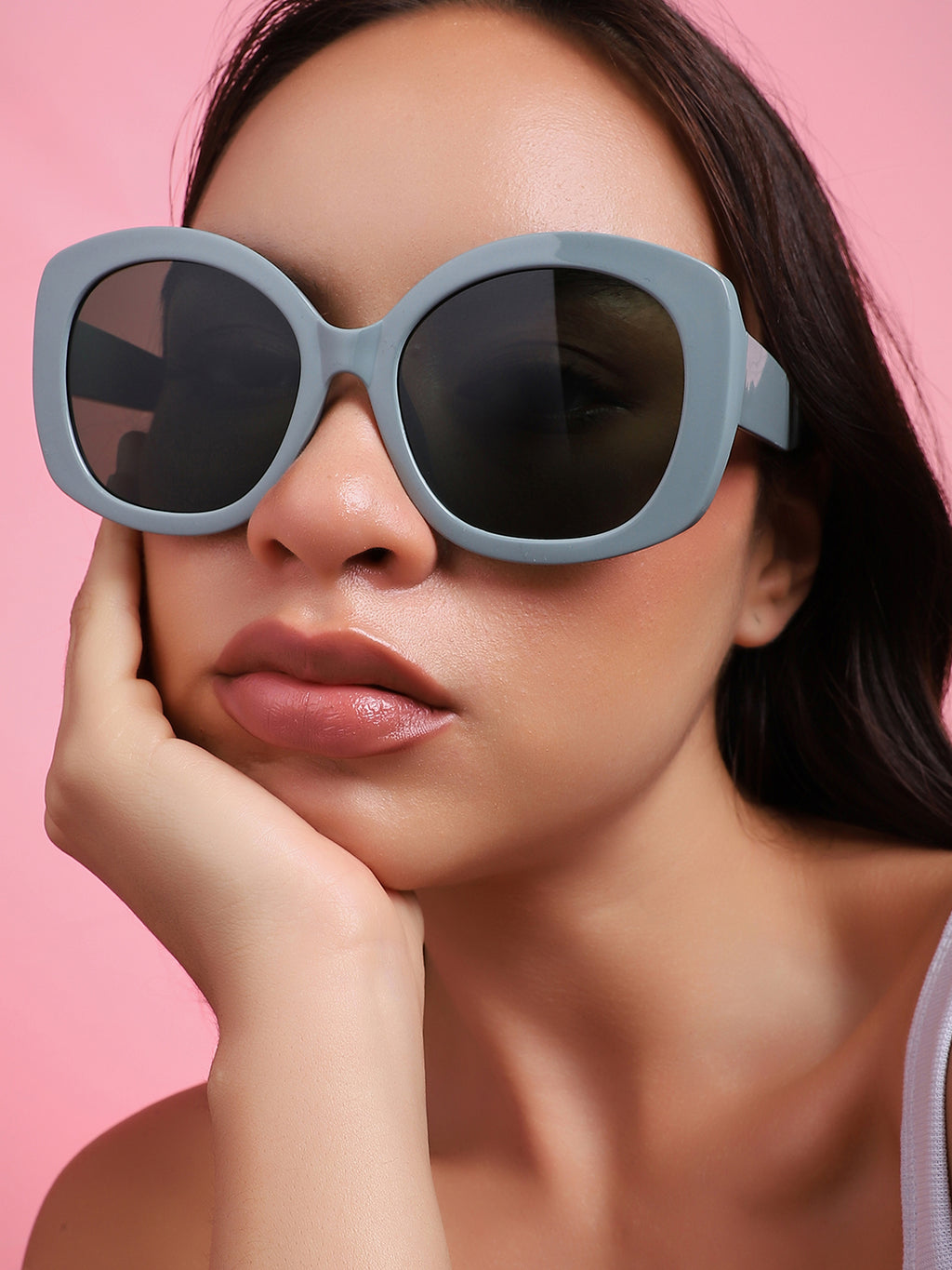 Green Frame Retro Sunglass