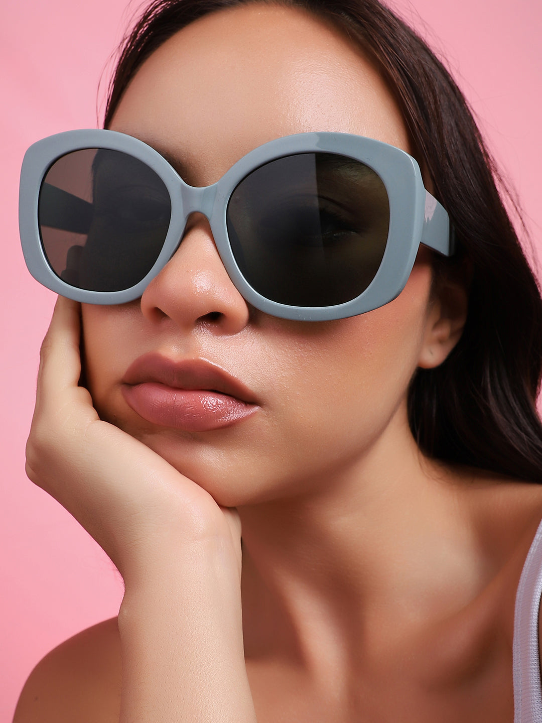 Green Frame Retro Sunglass