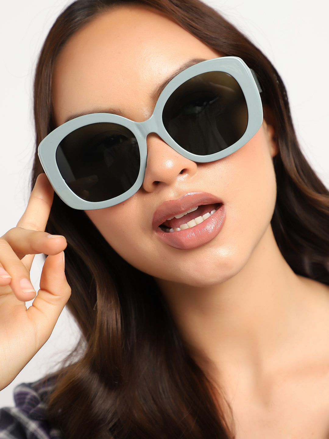 Green Frame Retro Sunglass