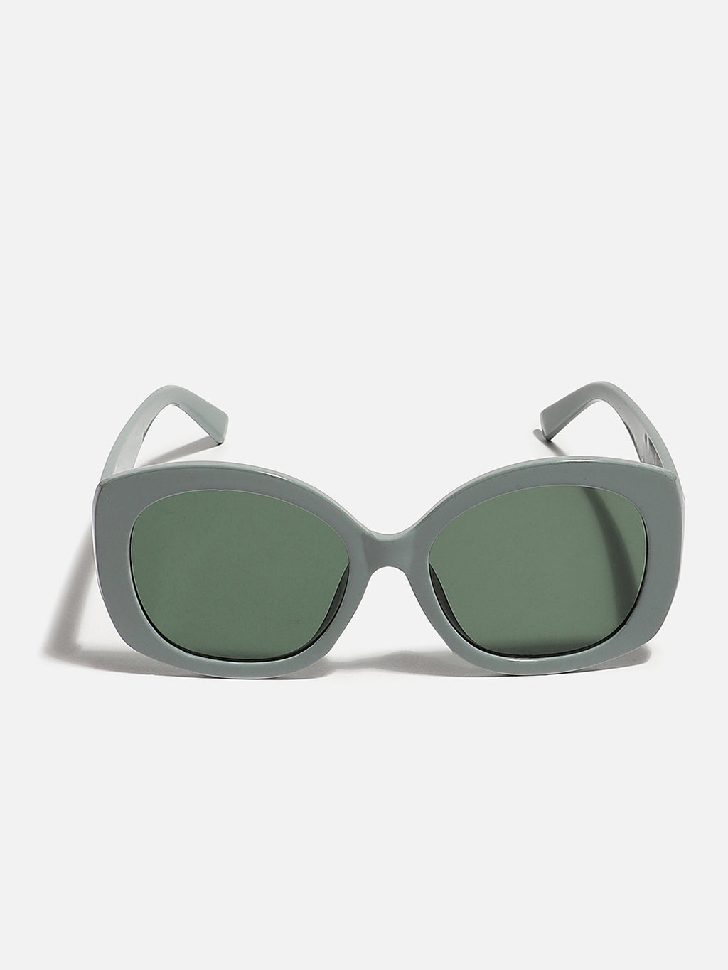 Green Frame Retro Sunglass