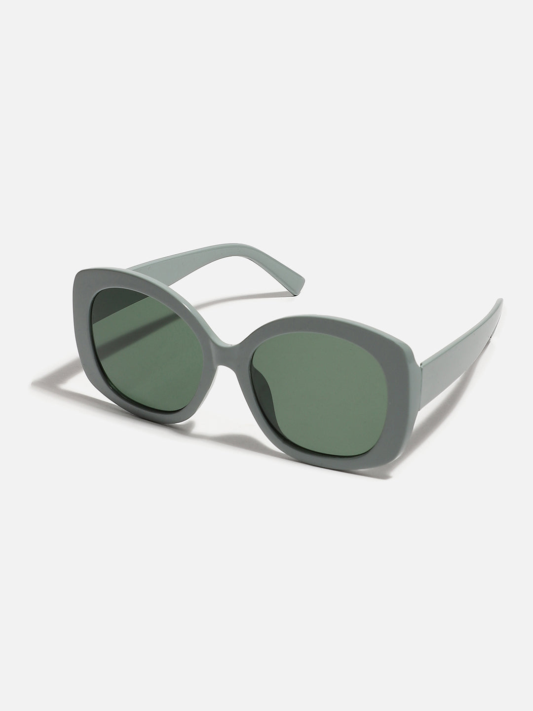Green Frame Retro Sunglass
