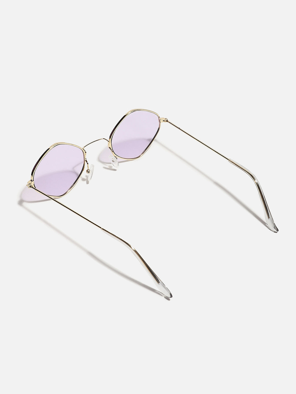 Gold Frame Lavender Retro Sunglass