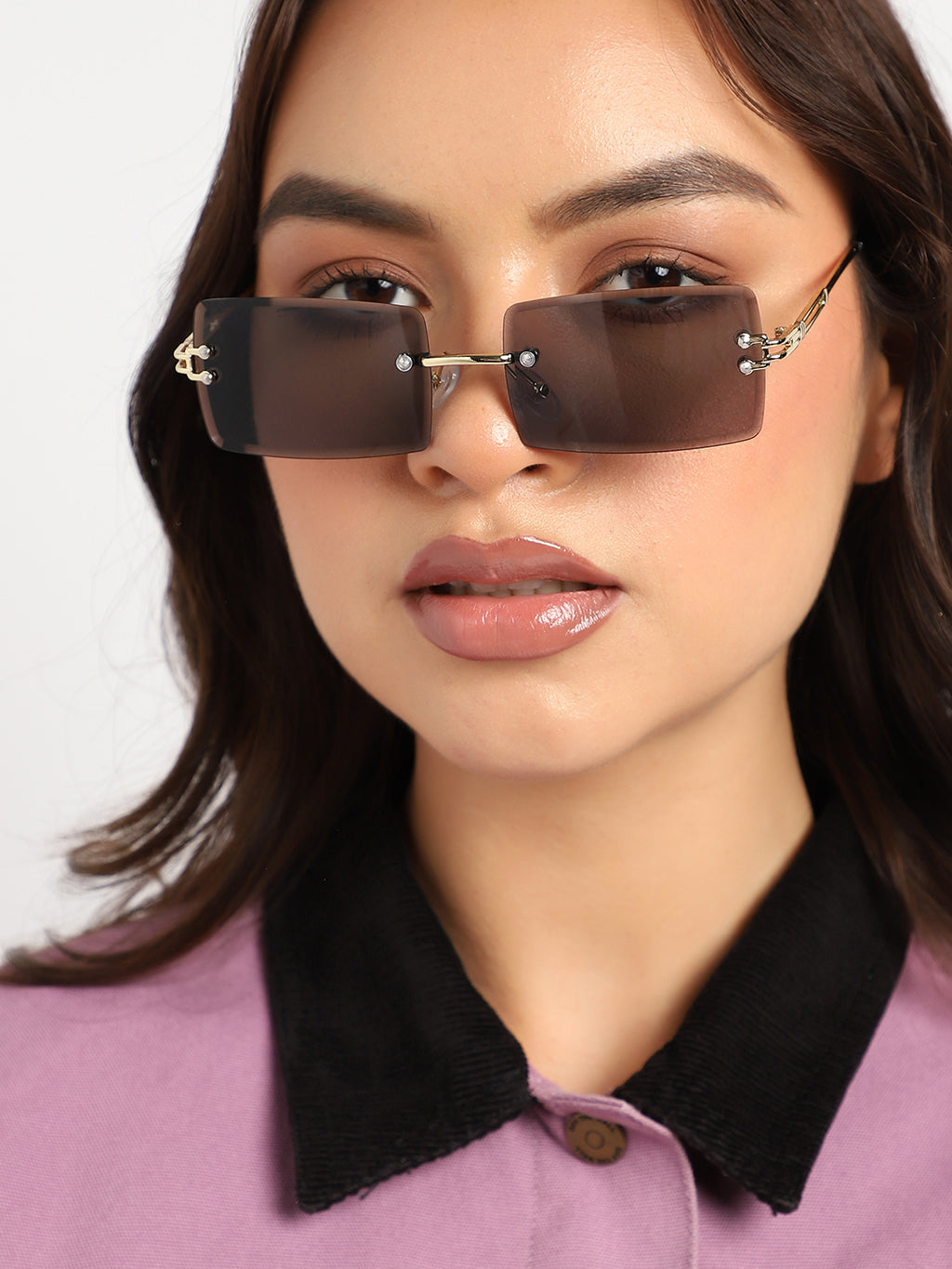 Black Rectangular Sunglass