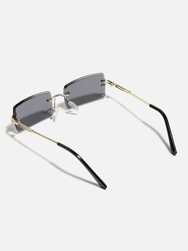 Black Rectangular Sunglass