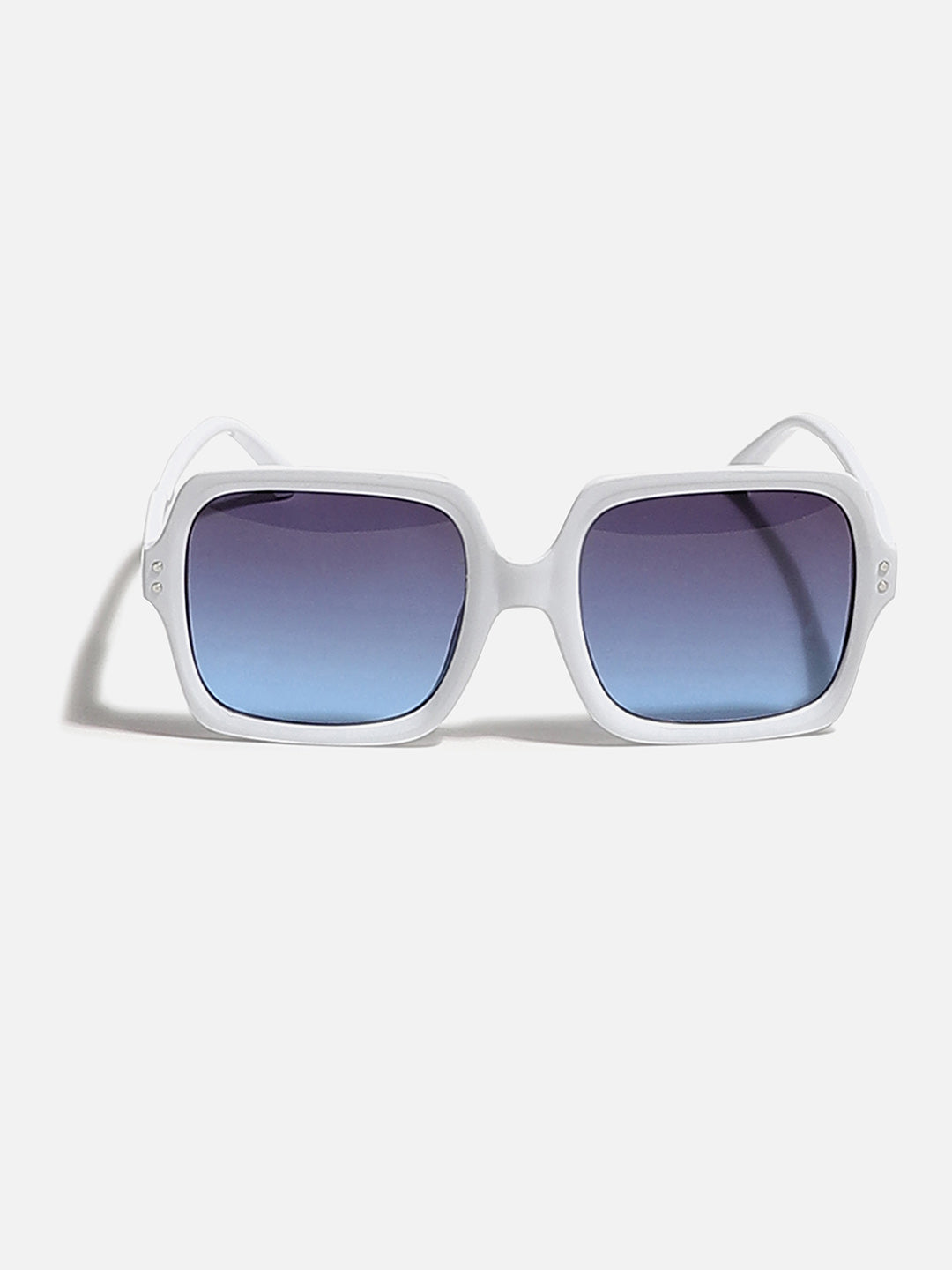 Tinted Lens White Frame Oversized Sunglass