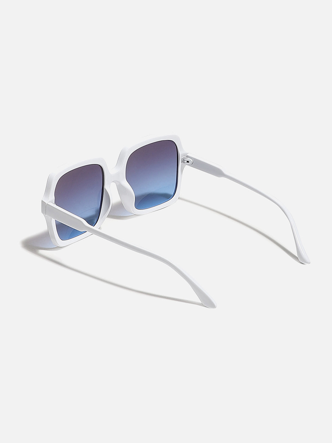 Tinted Lens White Frame Oversized Sunglass