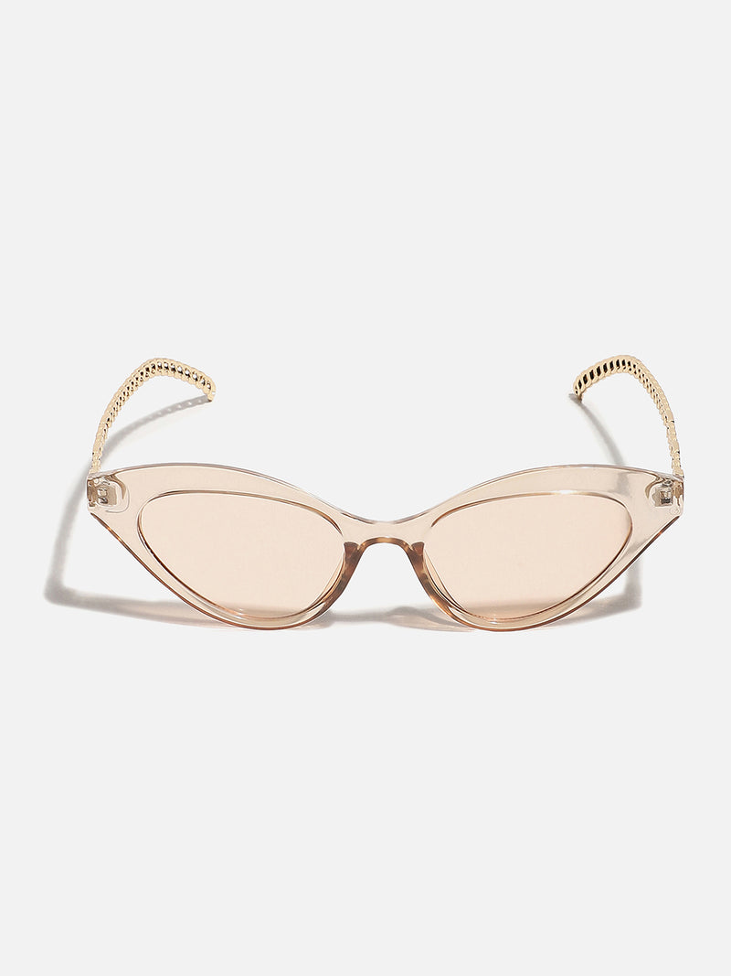 Gold Frame Tinted Lens Cat Eye Sunglass