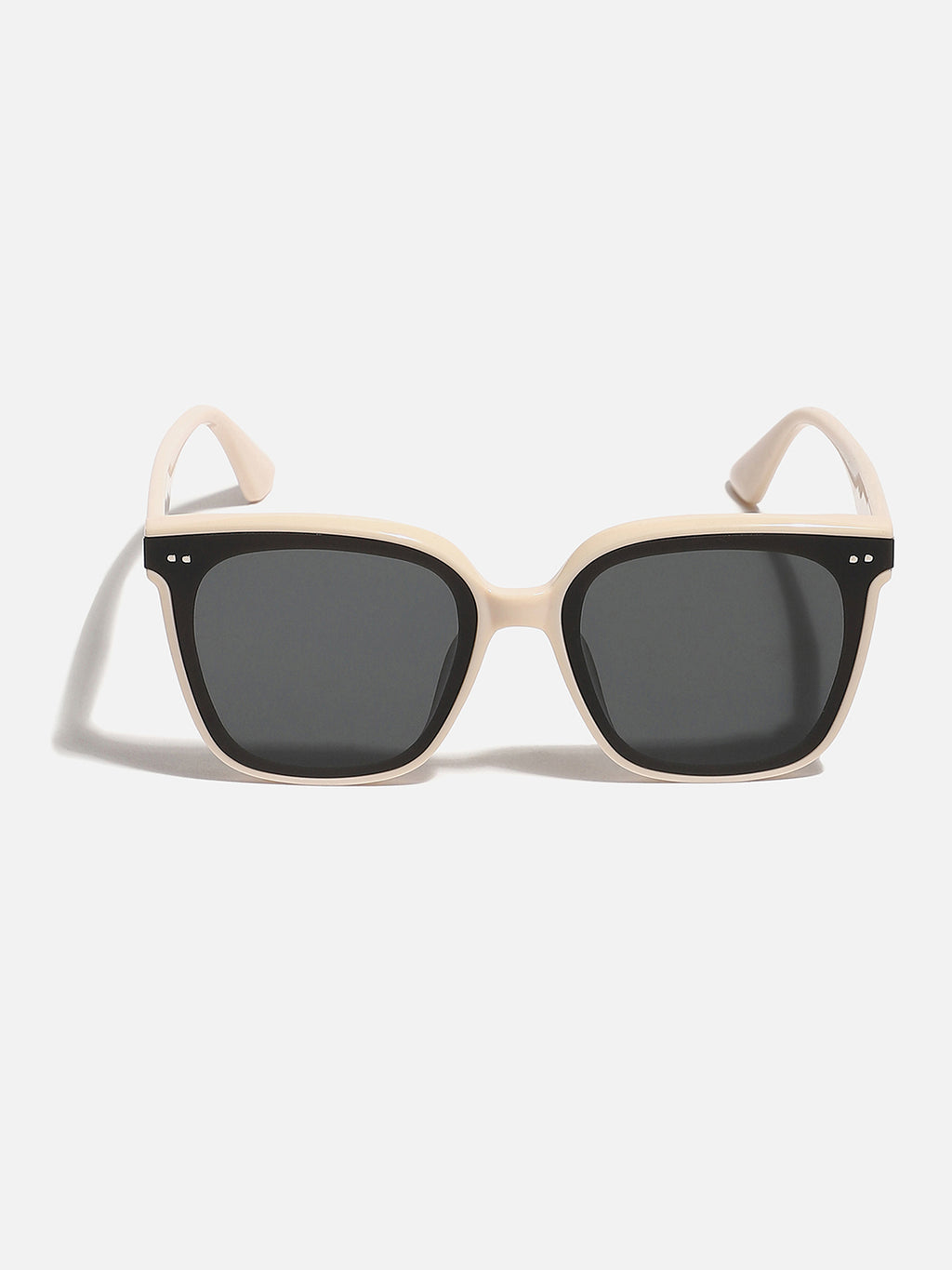 Tinted Lens White Frame Oversized Sunglass