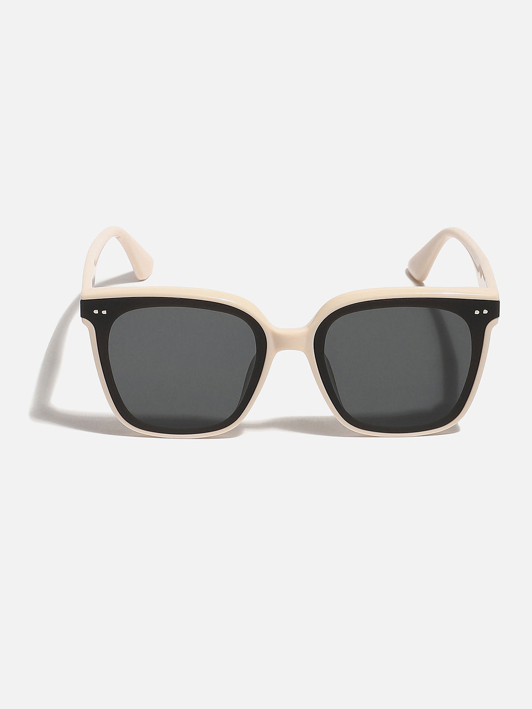 Tinted Lens White Frame Oversized Sunglass