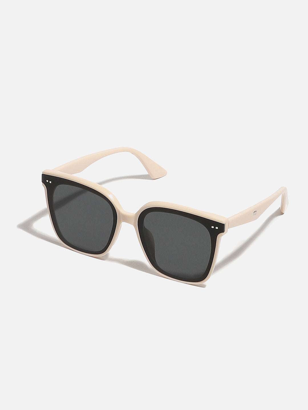 Tinted Lens White Frame Oversized Sunglass