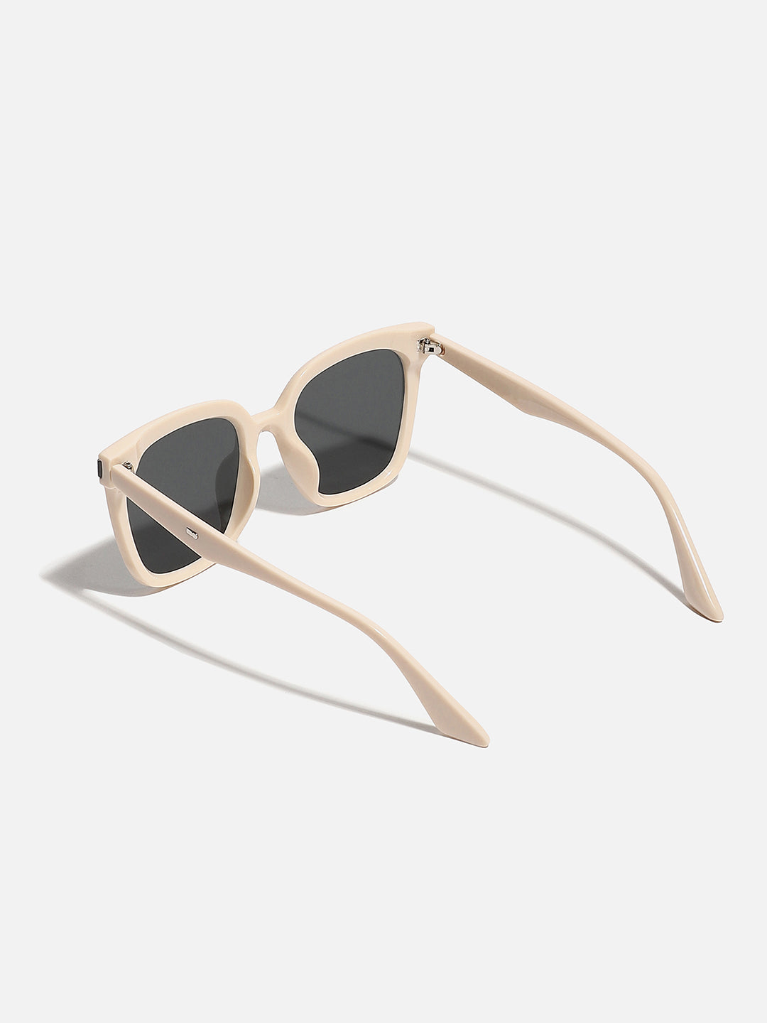 Tinted Lens White Frame Oversized Sunglass