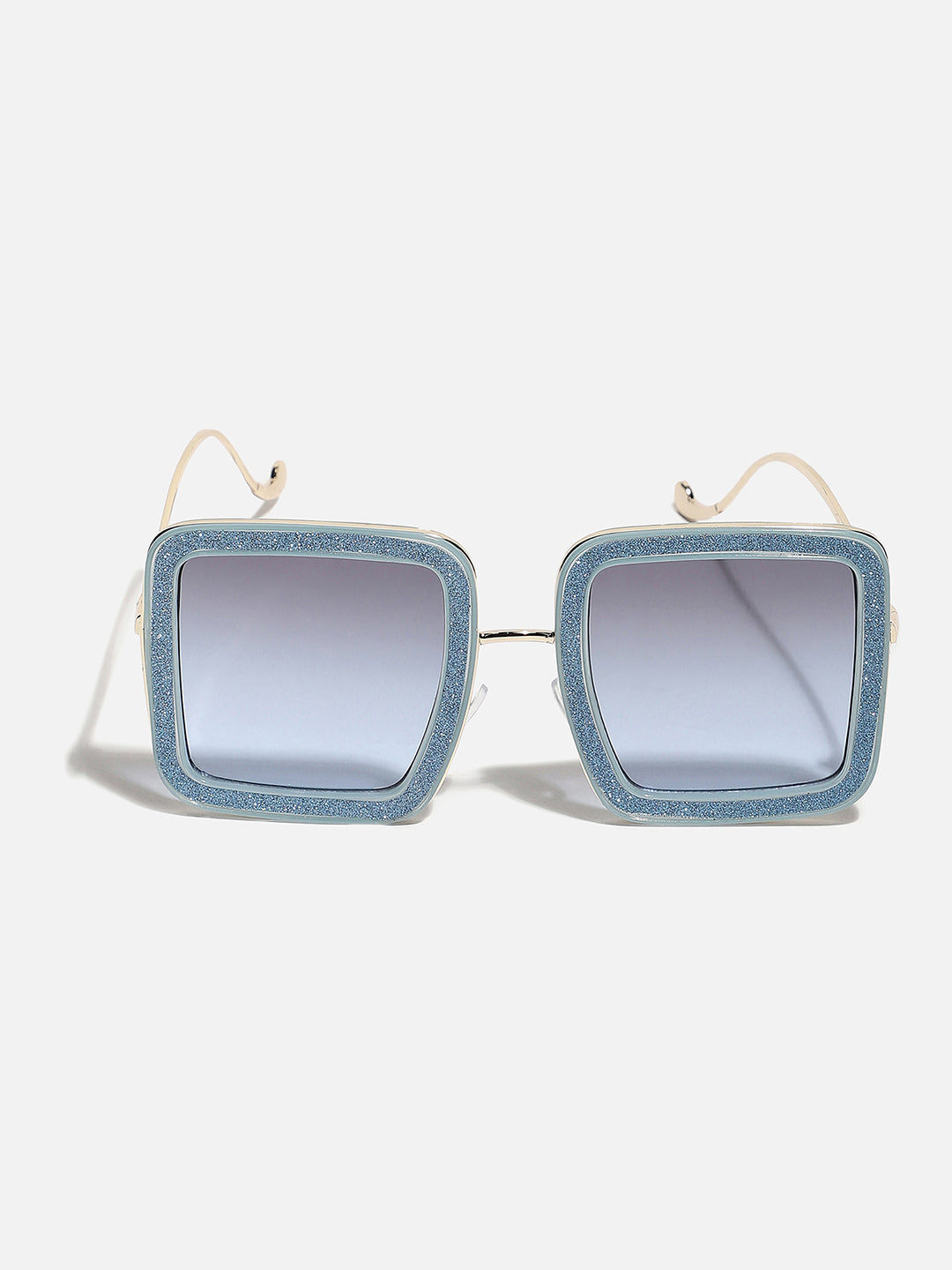 Blue & Gold Rectangular Sunglass