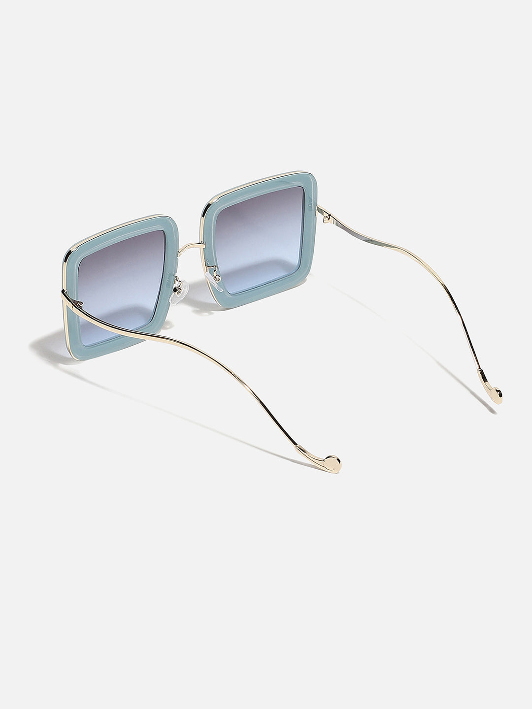 Blue & Gold Rectangular Sunglass