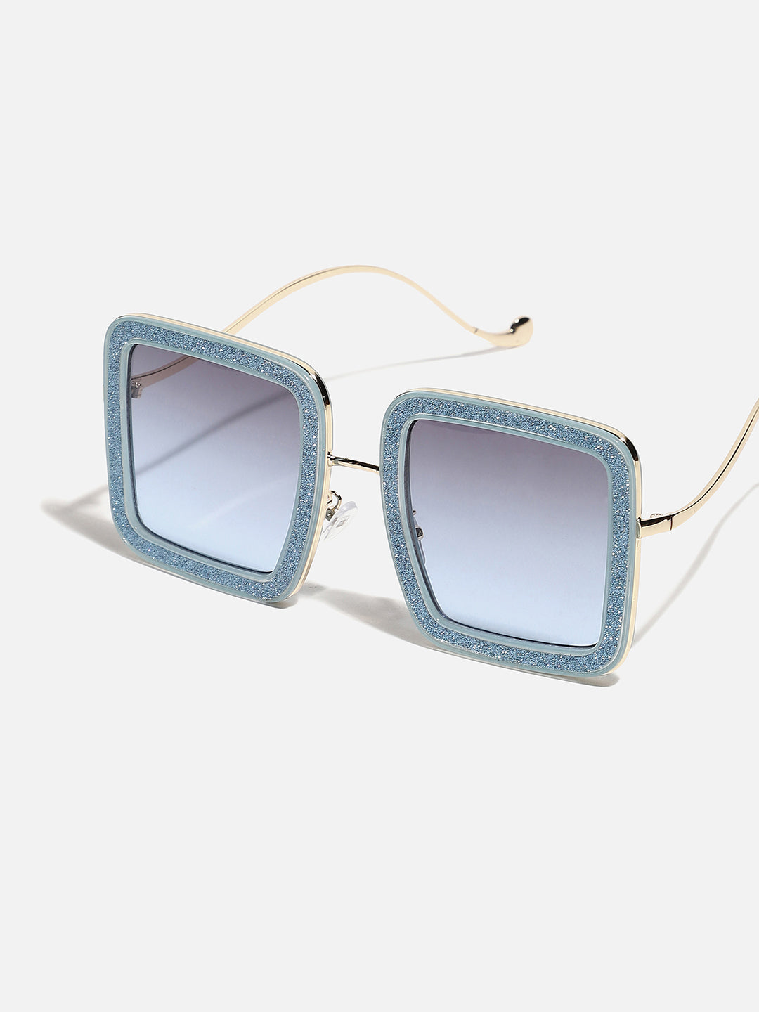 BLUE & GOLD RECTANGULAR SUNGLASS