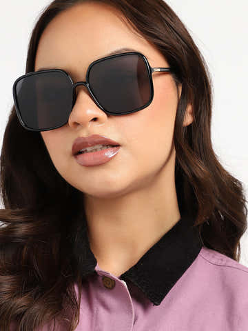 Black Rectangular Sunglass