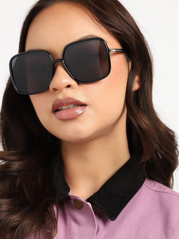 Black Rectangular Sunglass