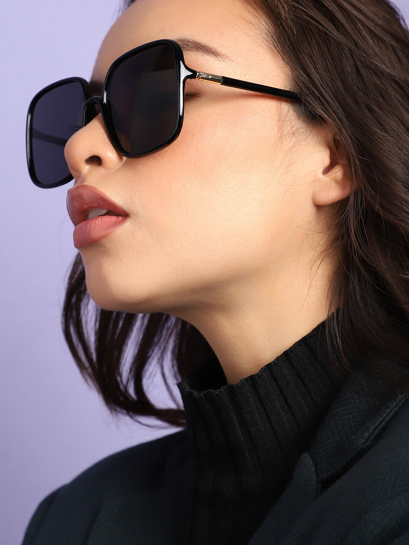 Black Rectangular Sunglass