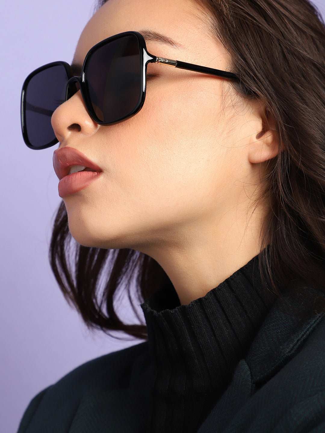 Black Rectangular Sunglass