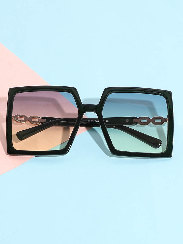 Black Rectangular Sunglass