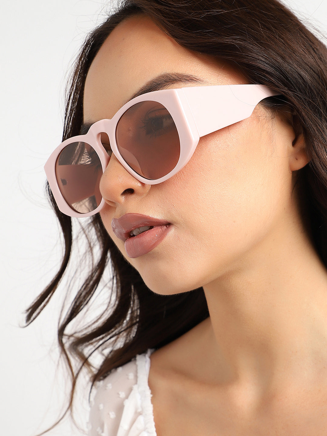 Pink Frame Retro Sunglass