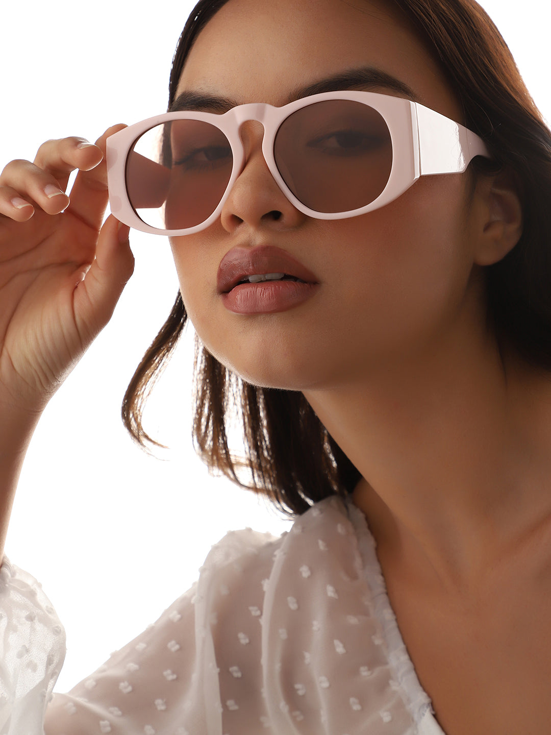 Pink Frame Retro Sunglass