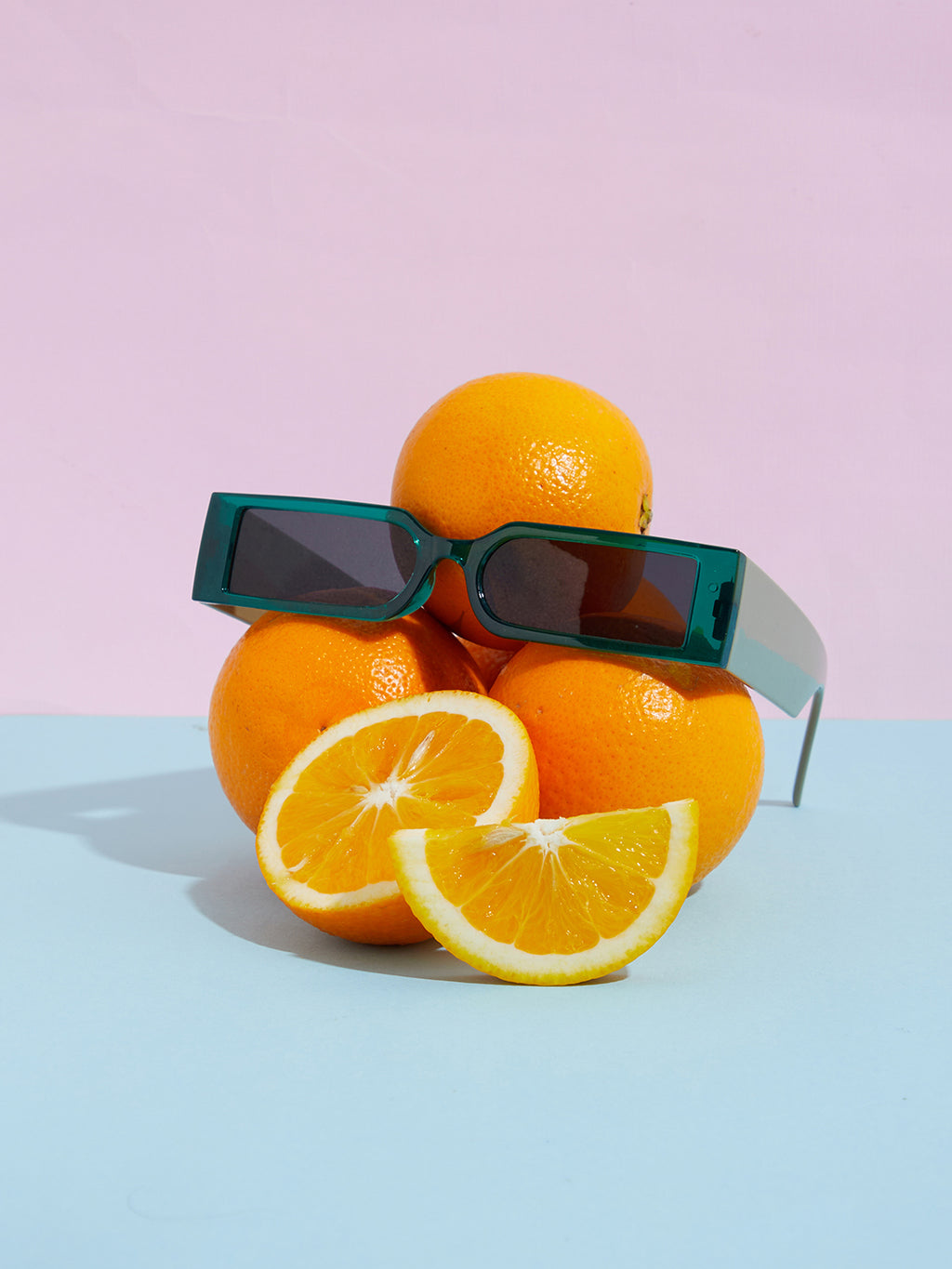 Green Rectangular Sunglass