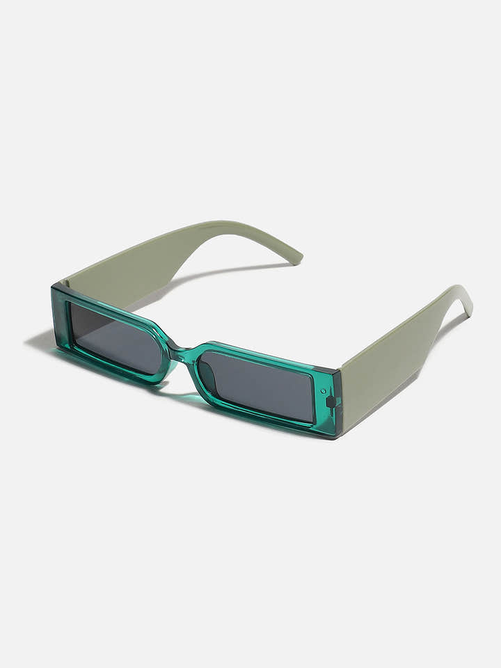 Green Rectangular Sunglass