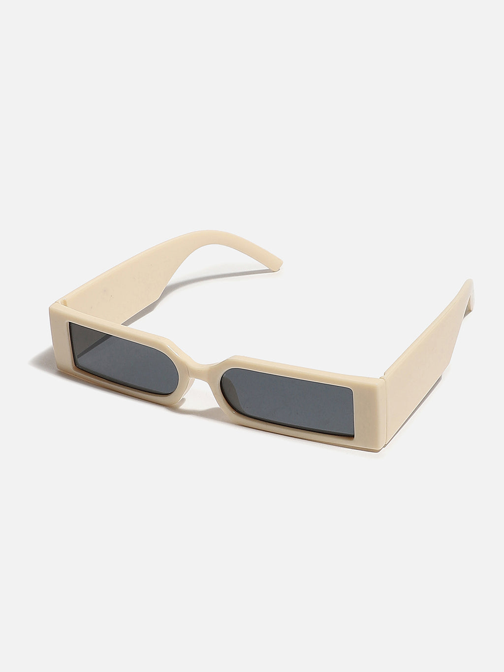 Beige Rectangular Sunglass