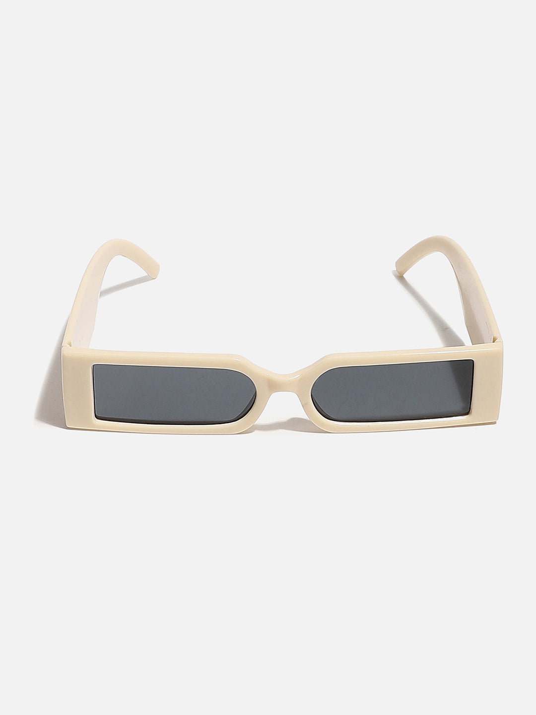 Beige Rectangular Sunglass