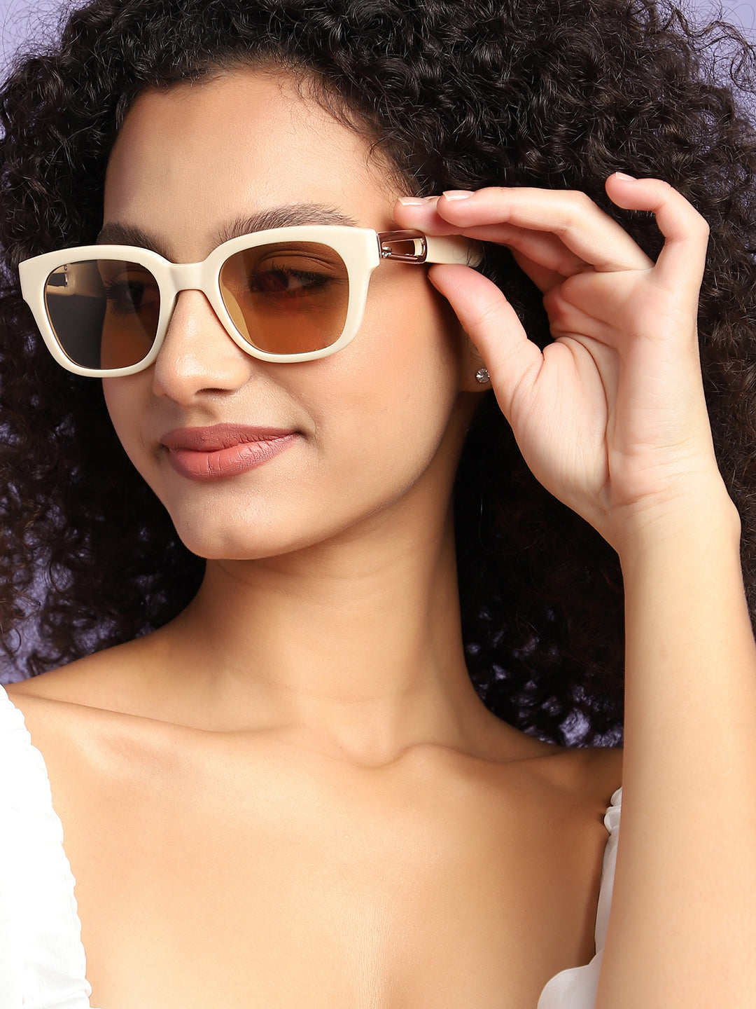 Beige Wayfarer Sunglass