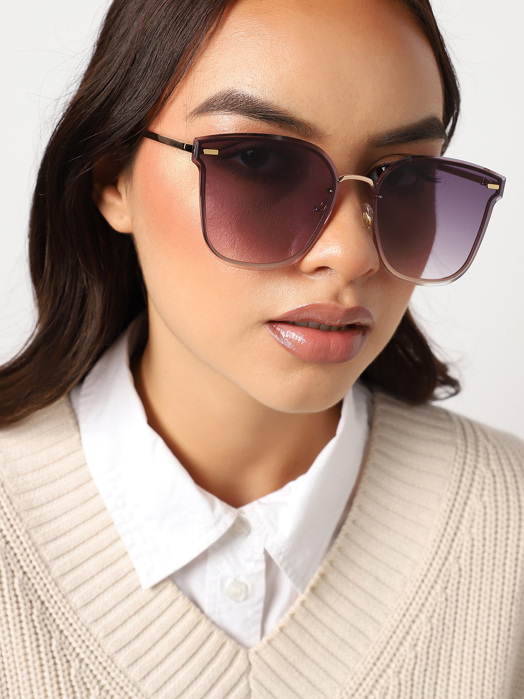 Gold Wayfarer Sunglass