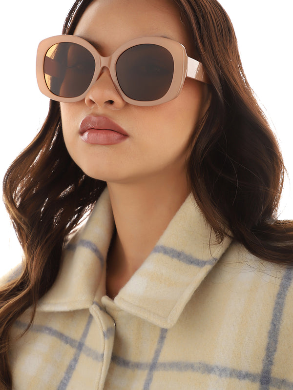 Nude Frame Retro Sunglasses