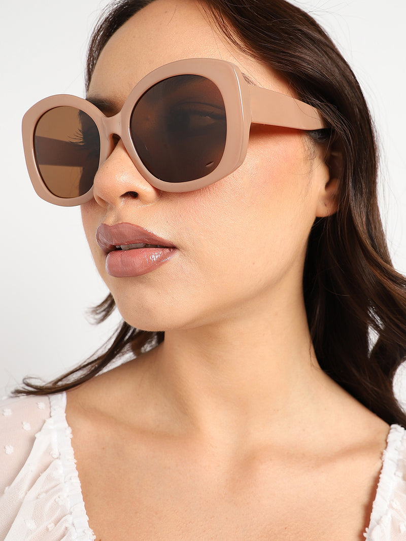Nude Frame Retro Sunglasses