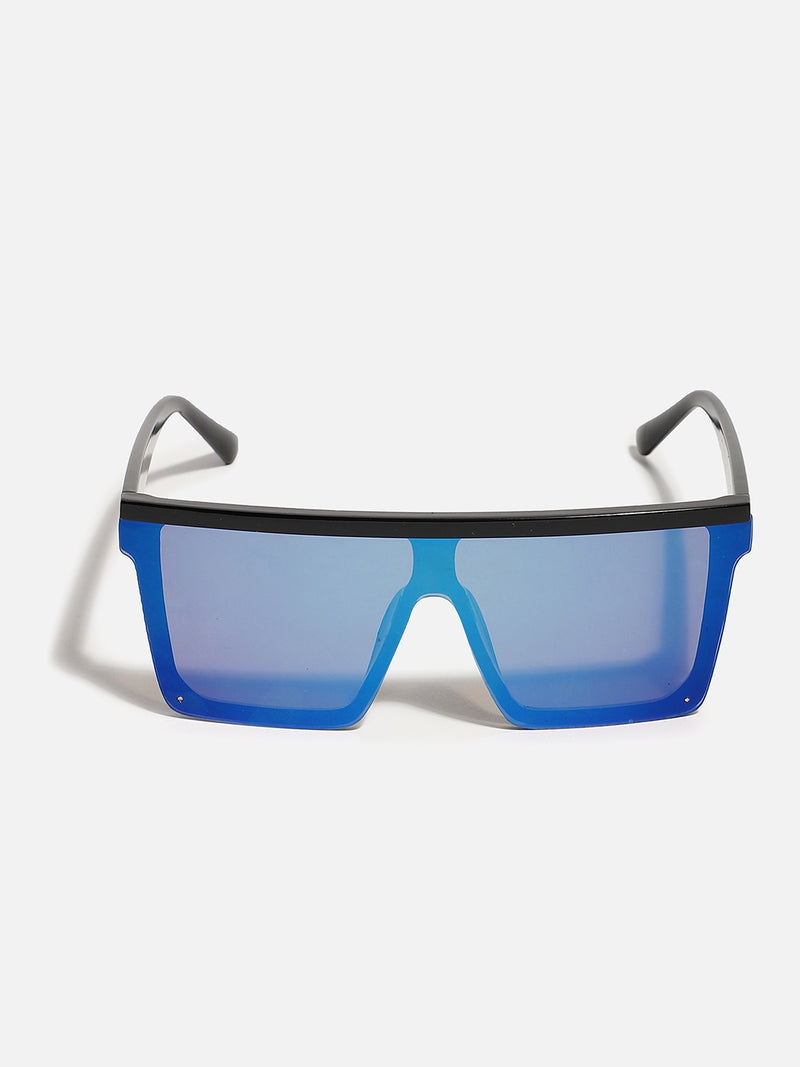 Tinted Lens Black Frame Oversized Sunglass