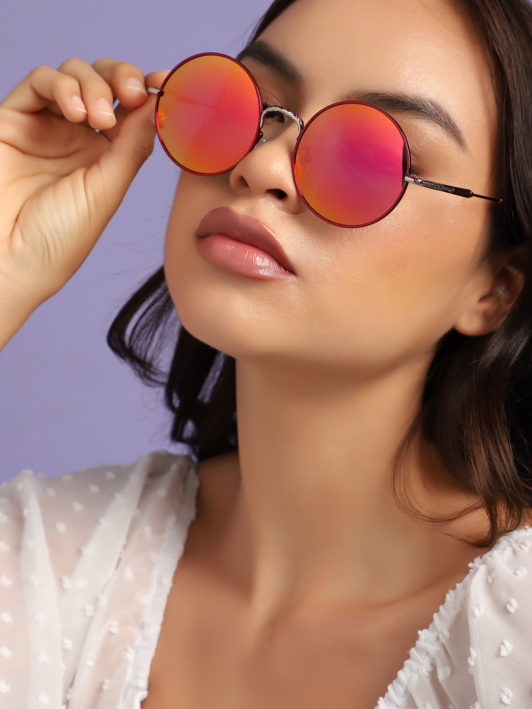 Gradient Lens Brown Oval Sunglass