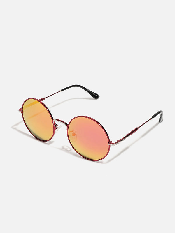 Gradient Lens Brown Oval Sunglass