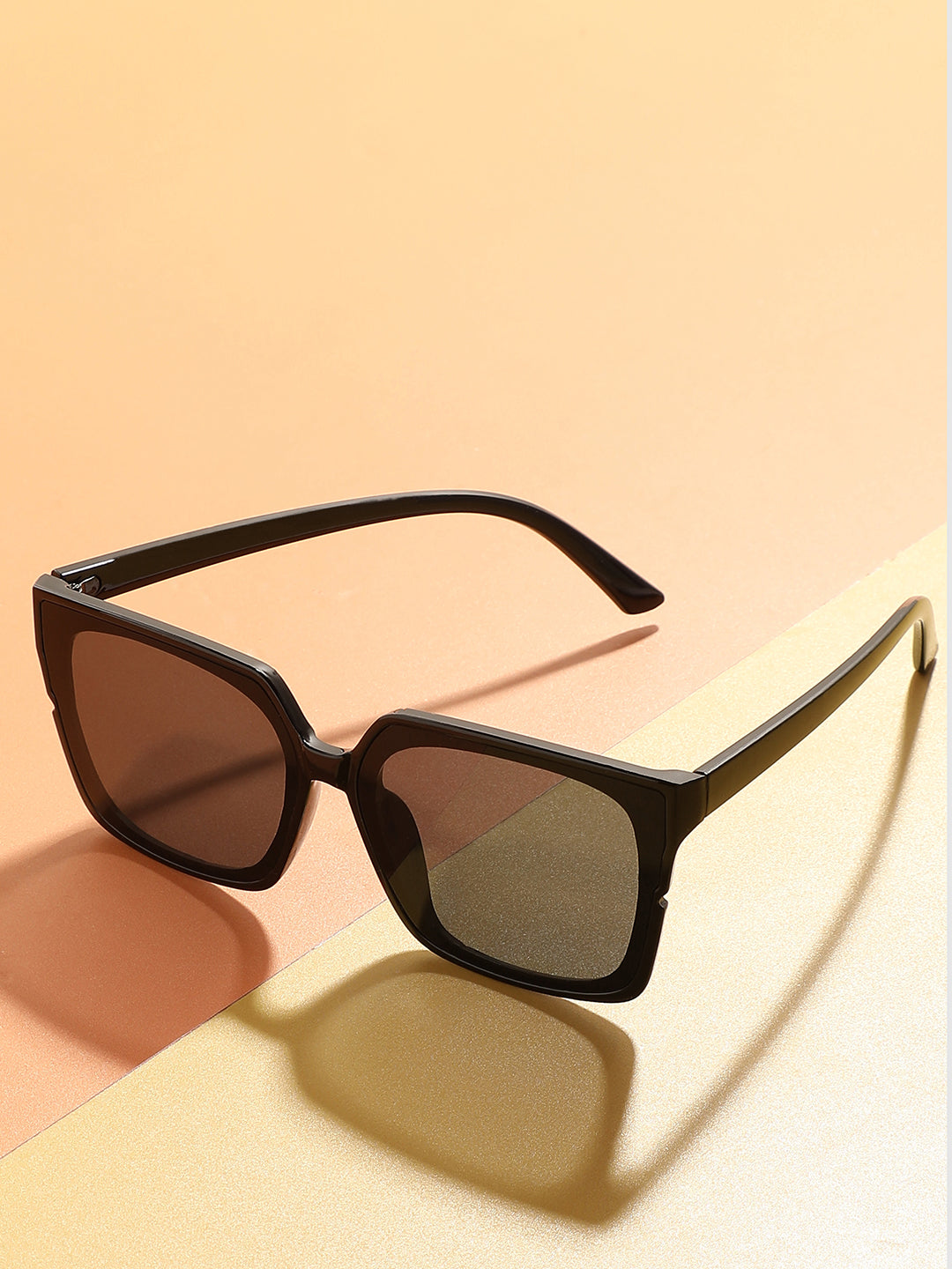Tinted Lens Black Frame Oversized Sunglass