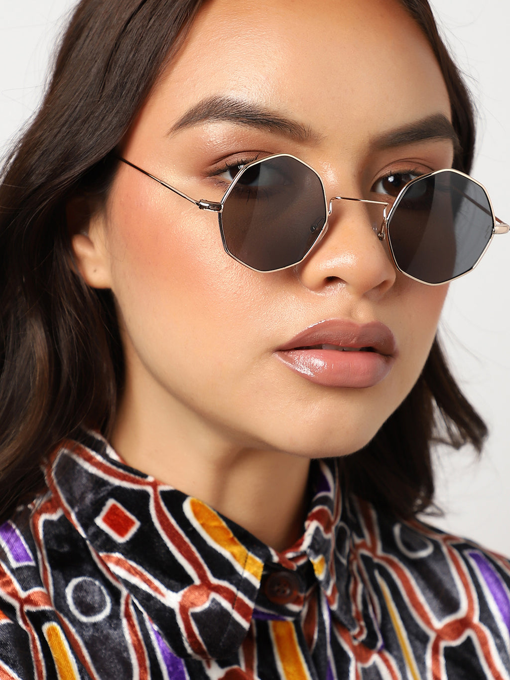 Gold Round Sunglass