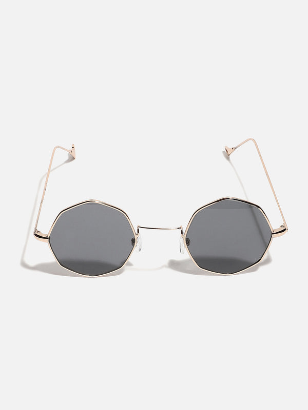 Gold Round Sunglass