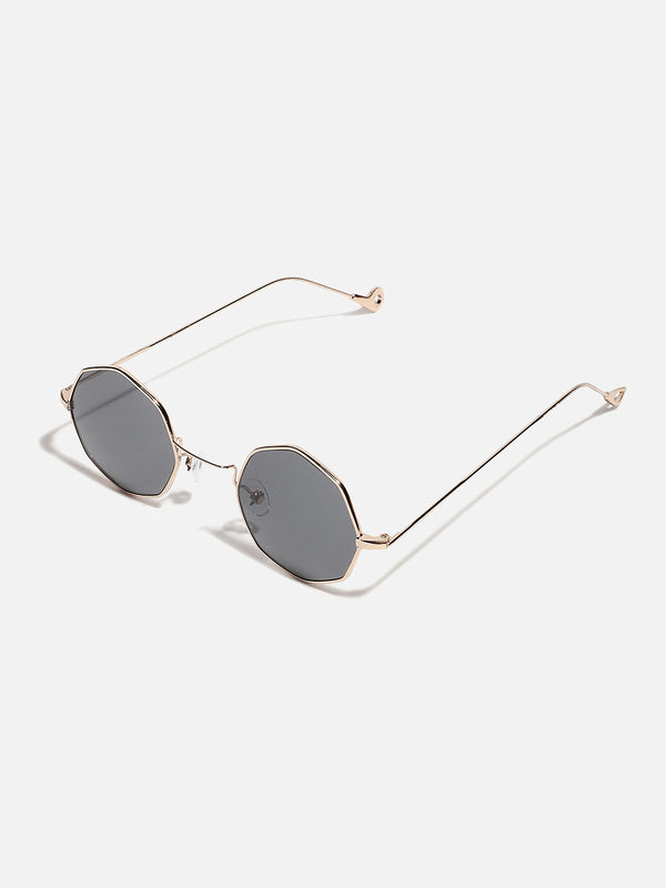 Gold Round Sunglass