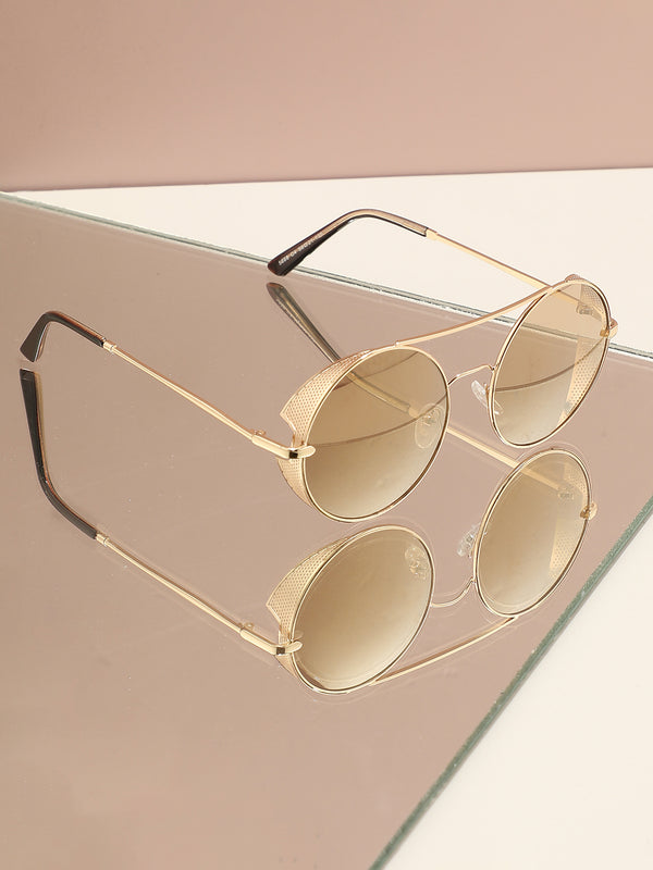 Gold Round Sunglass