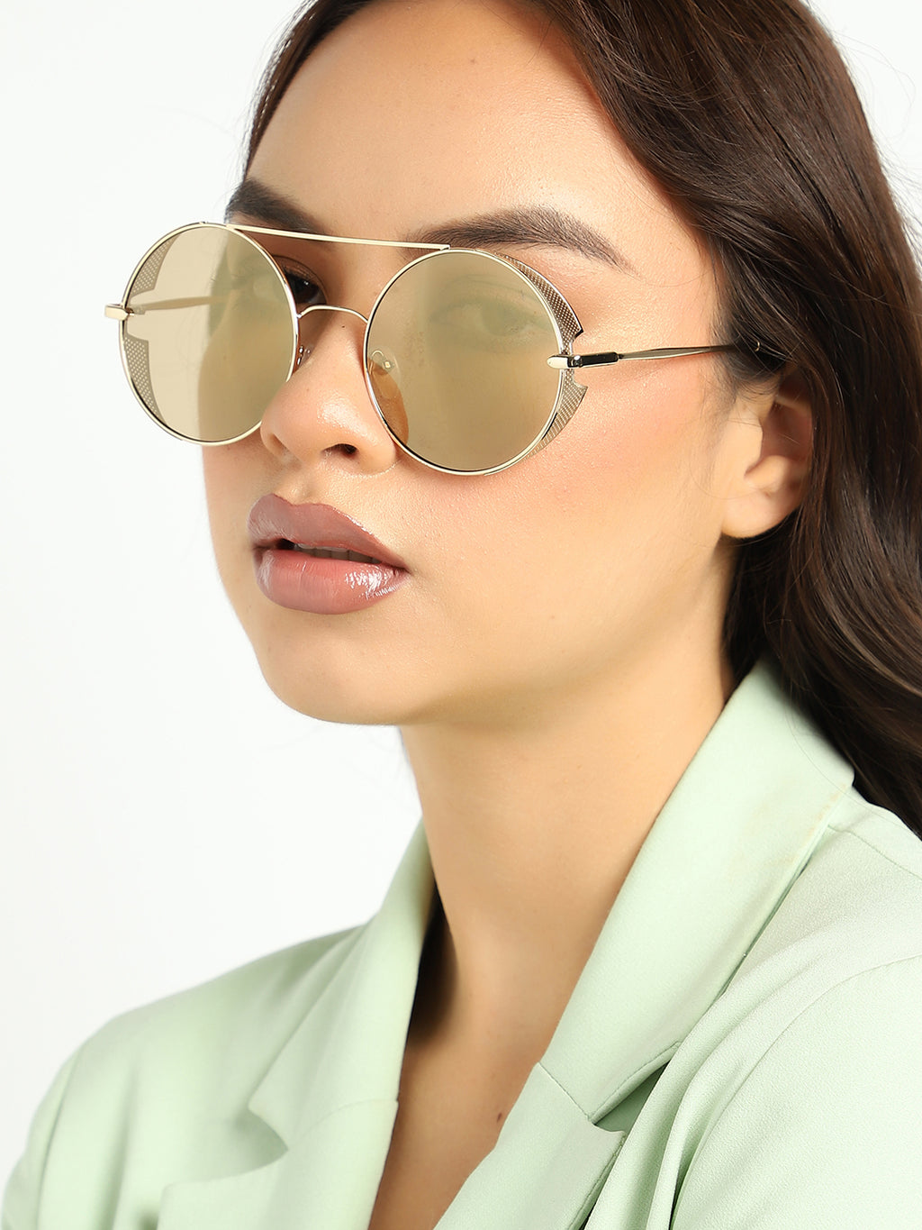 Gold Round Sunglass
