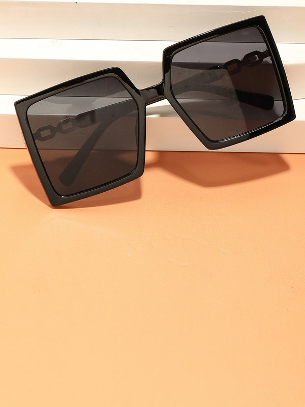 Black Rectangular Sunglass