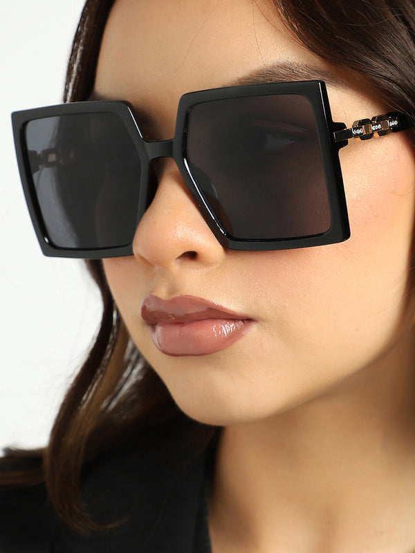 Black Rectangular Sunglass