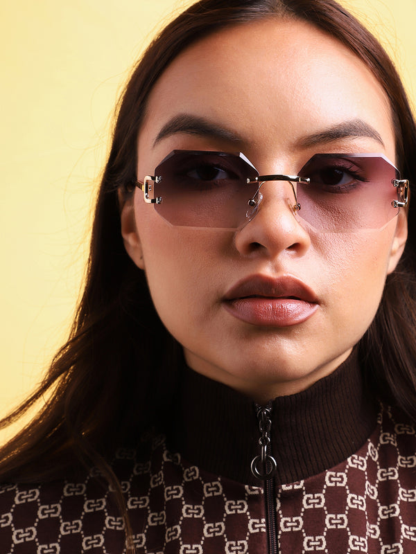 Black Rectangular Sunglass