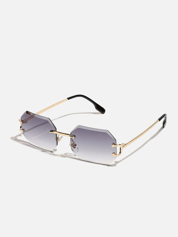Black Rectangular Sunglass