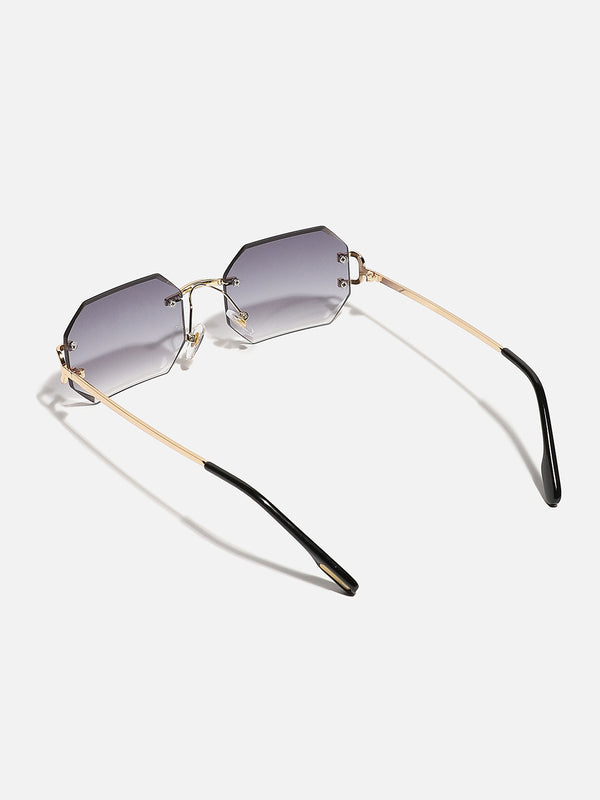 Black Rectangular Sunglass
