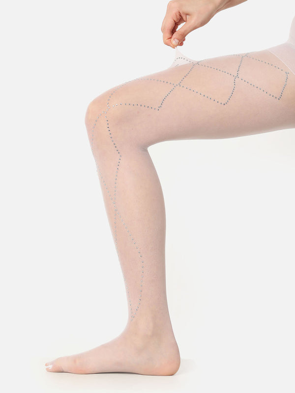 Sheer Under Cover Embellished Stockings